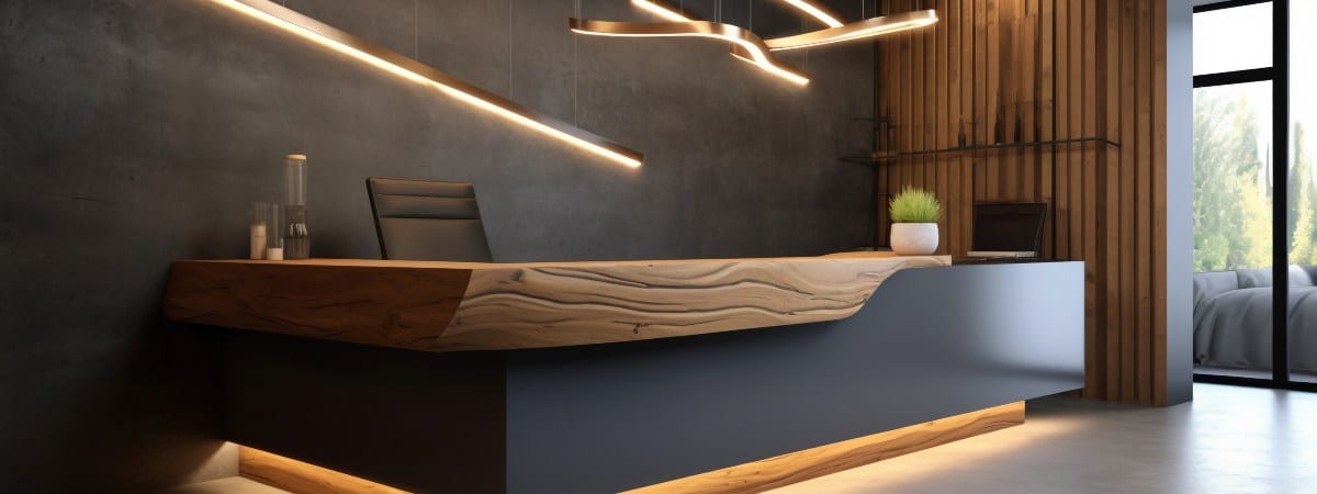 sala espera recepcion oficina diseno