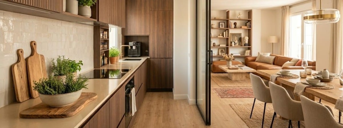 ideas dividir cocina del comedor
