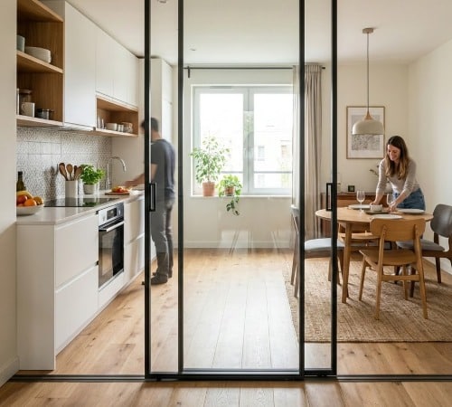 puertas correderas cocina comedor
